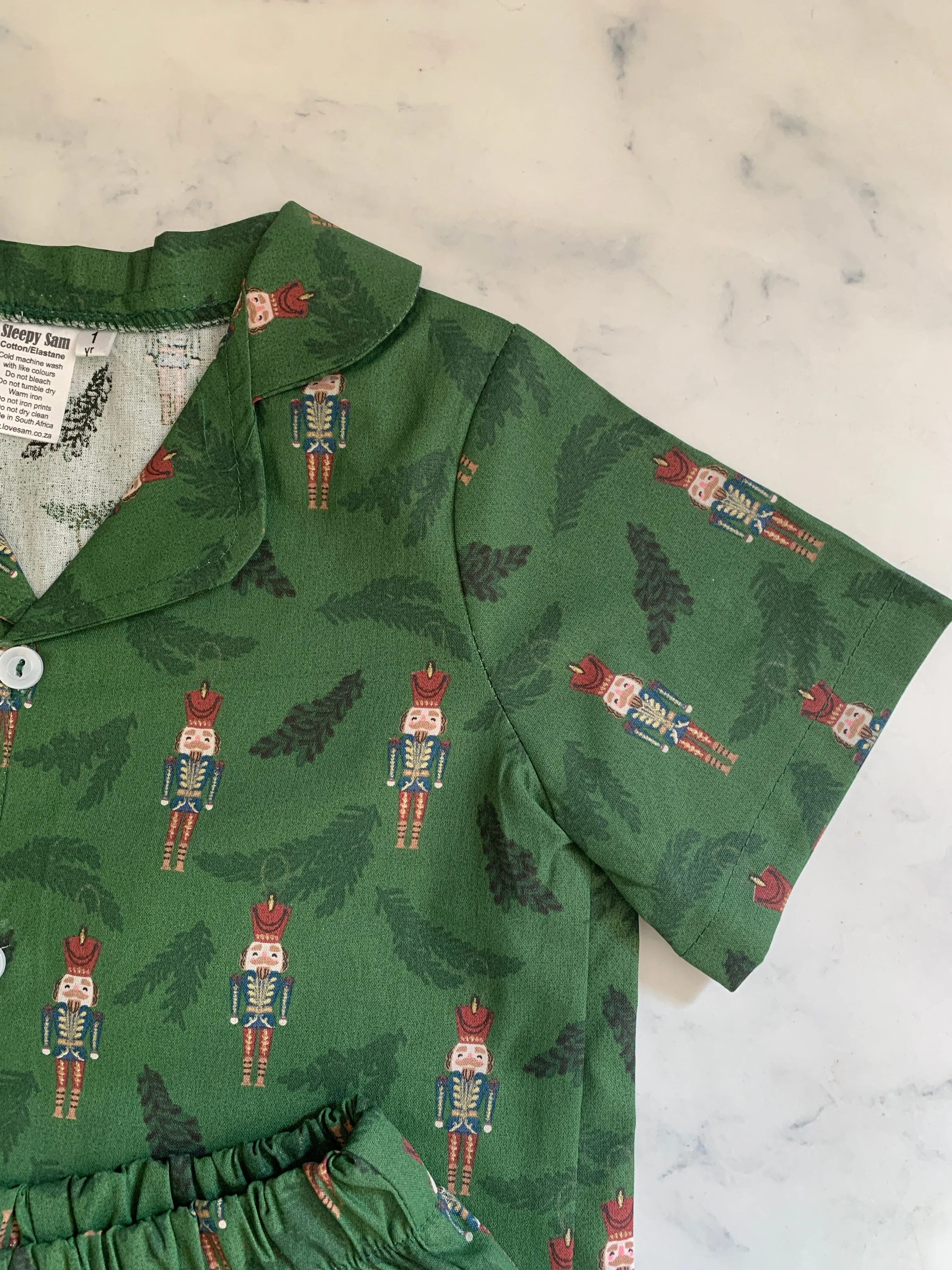 Boys Green Nutcracker Pyjamas