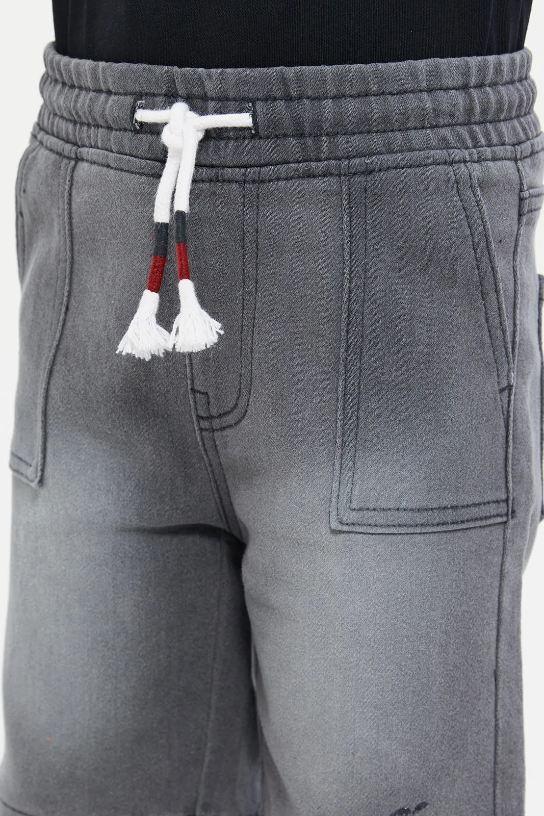 Boys Grey Denim Shorts