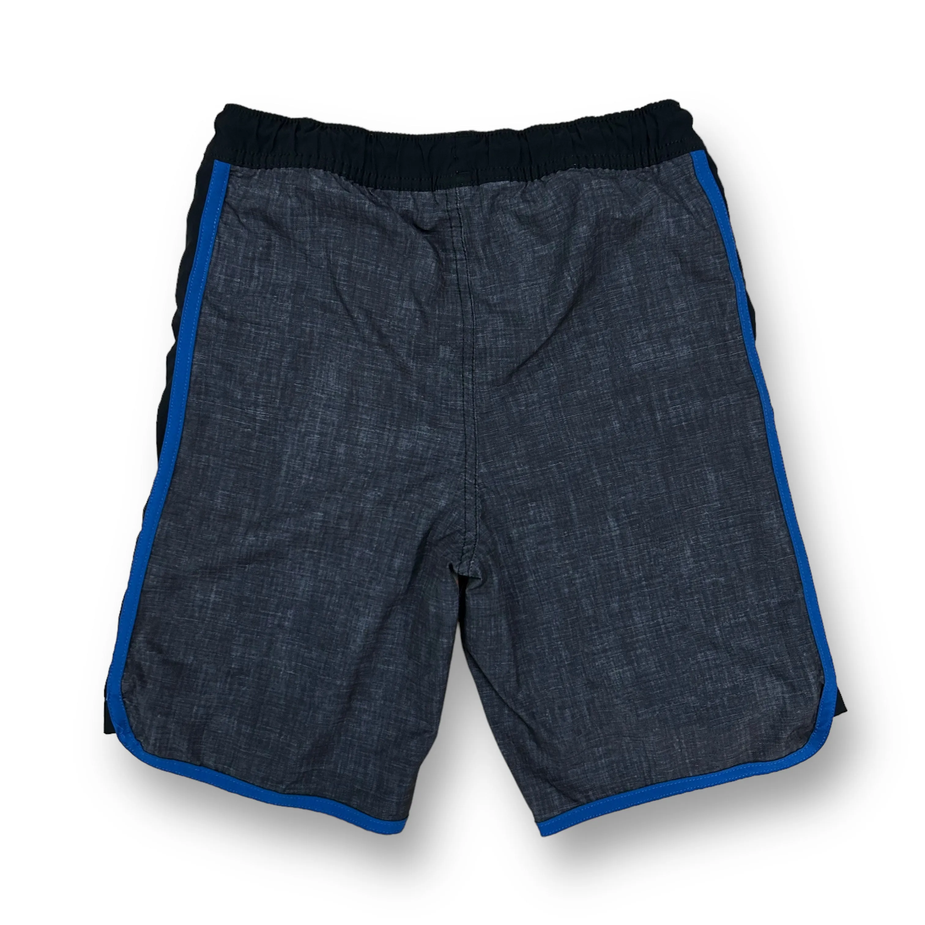 Boys Lands End Size 10S/12S Black & Blue Swim Trunks