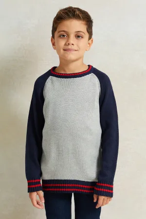 Boys Multicolour Solid Sweater