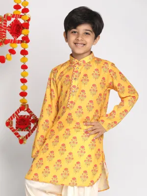 Boy's Mustard Kurta - Vastramay Boys