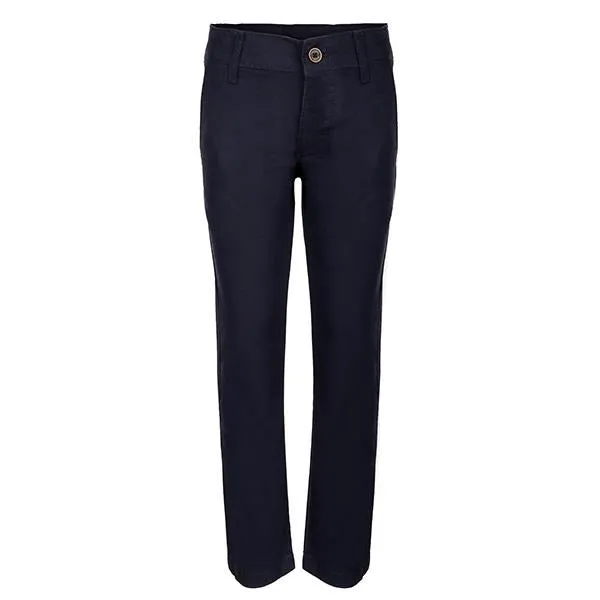 BOYS NAVY BLUE TWILL BASIC TROUSER