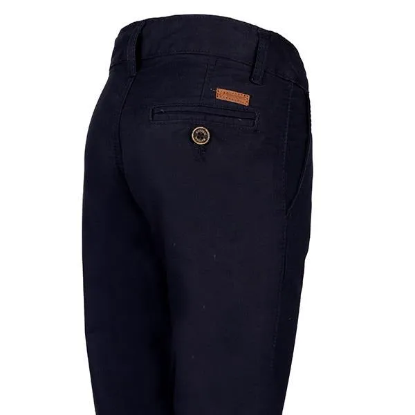 BOYS NAVY BLUE TWILL BASIC TROUSER