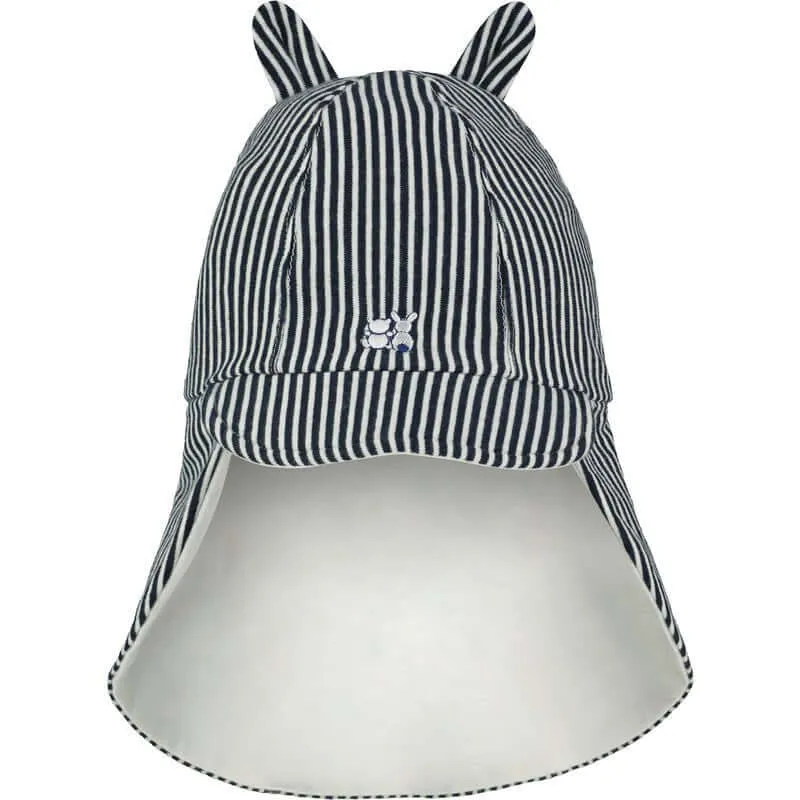 Boys Navy Striped Hat