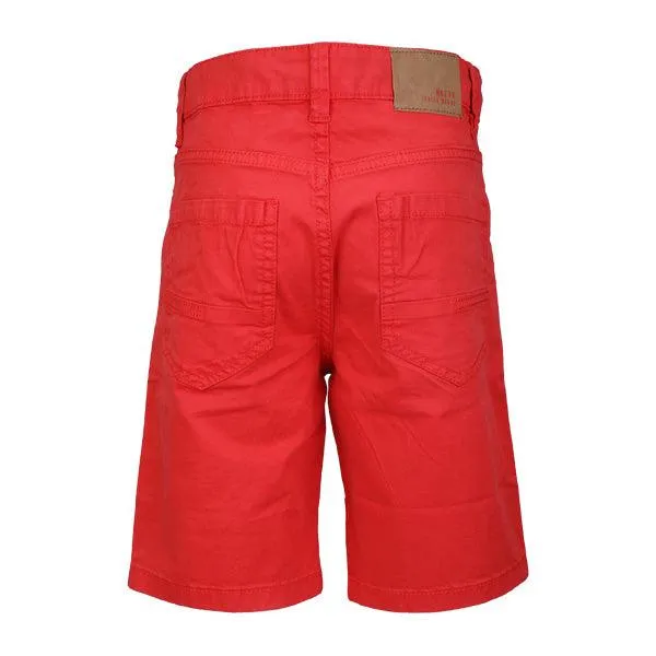 BOYS RED 5-POCKET BASIC SHORT