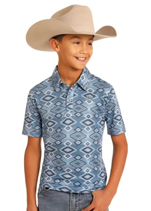 Boy's Rock & Roll Printed Polo