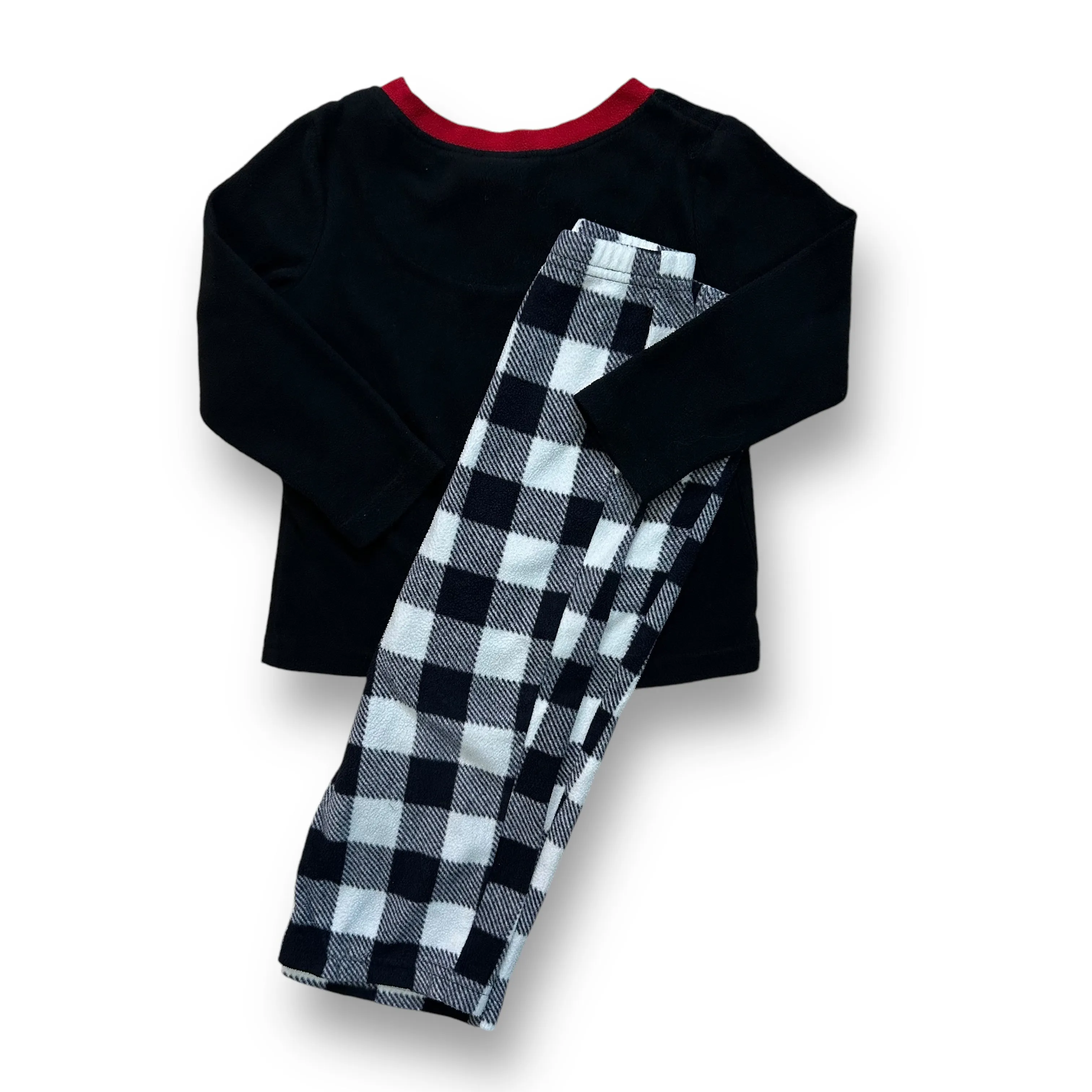 Boys Size 2T Black & White Penguin Fleece 2-Pc Pajamas