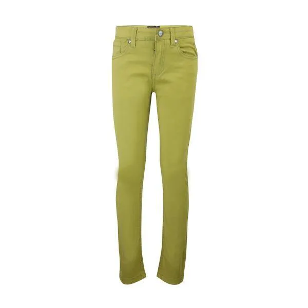 BOYS SLIM FIT SERGE PANTS - GREEN