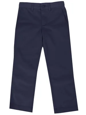 Boys Slim Straight Flat Front School Uniform Pants