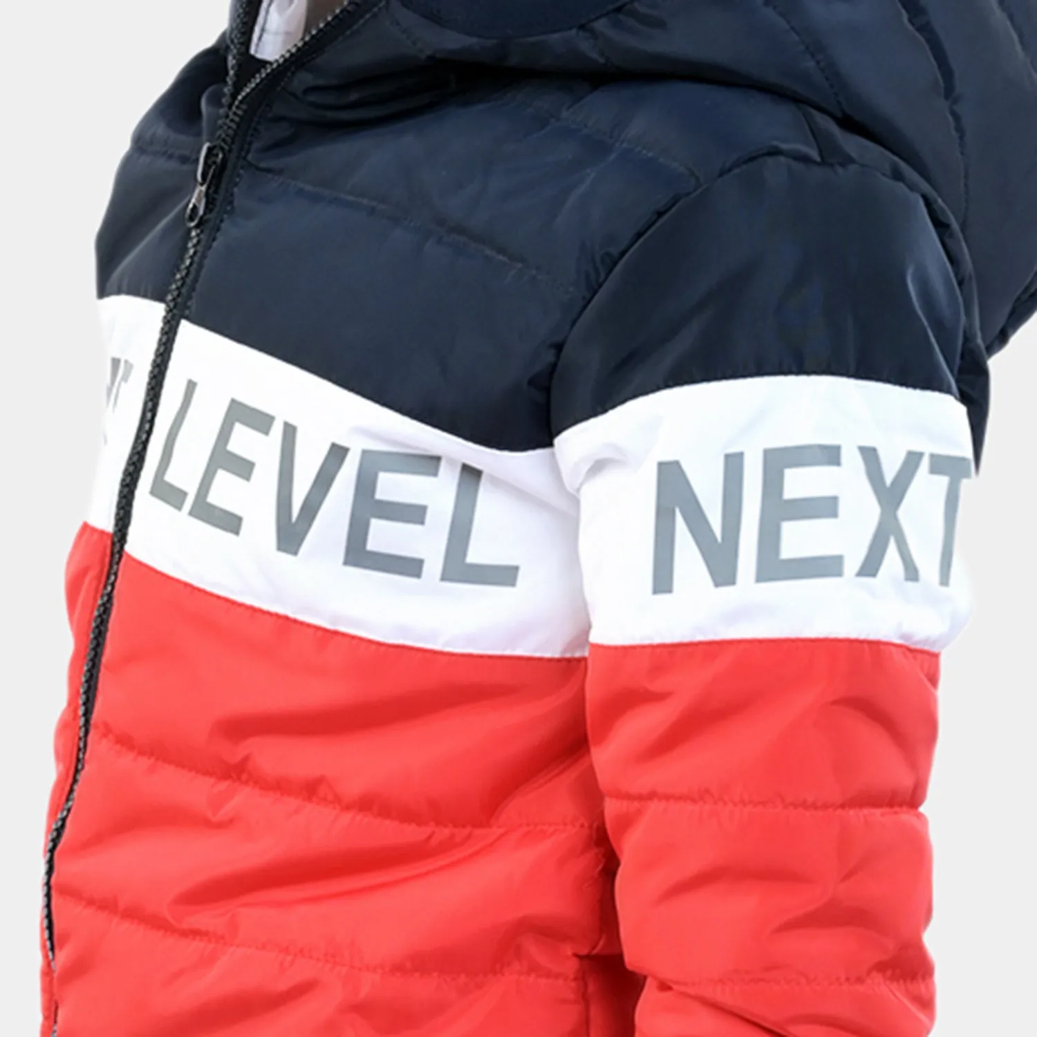 Boys Taffeta Quilted Jacket Next Level-Red