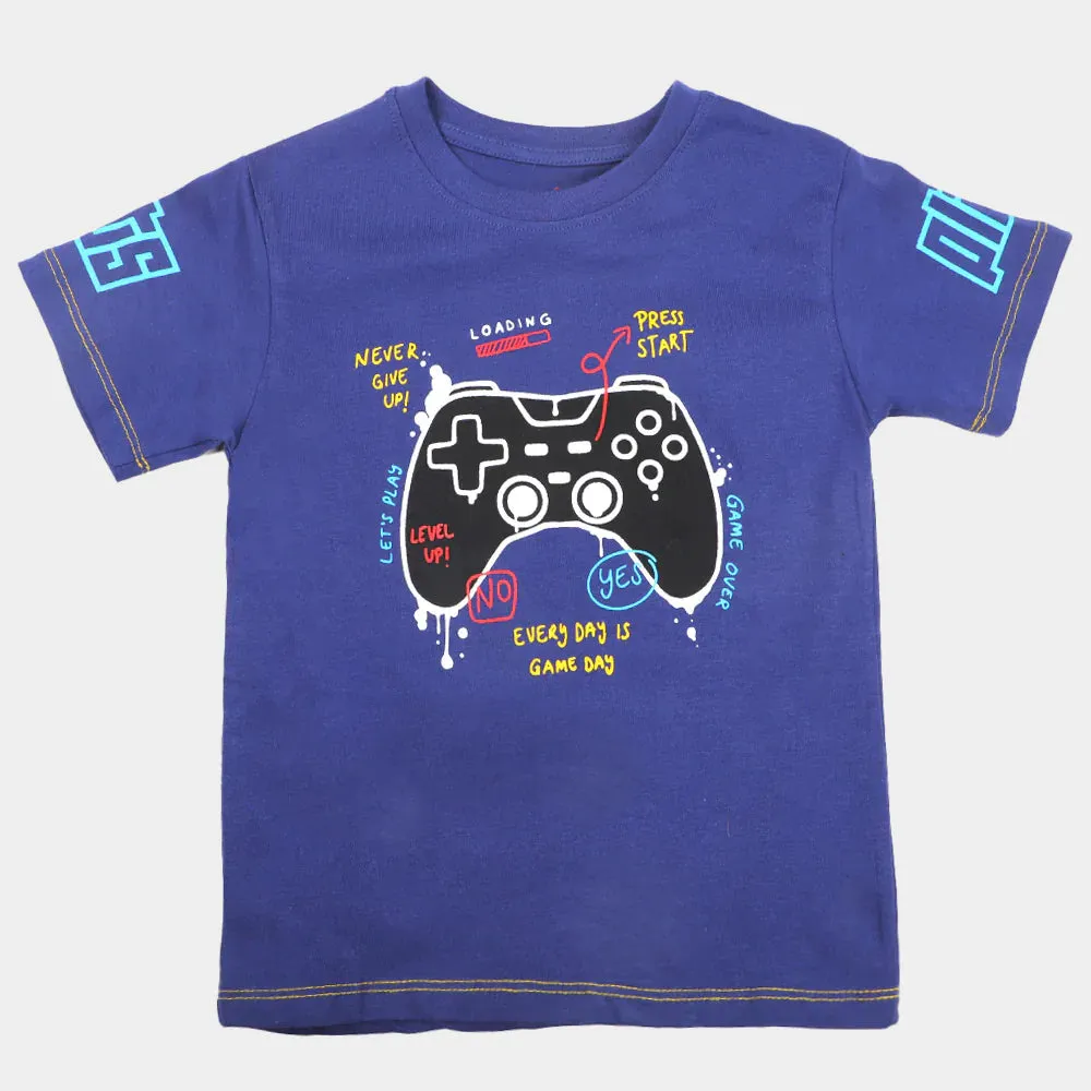 Boys T.SHIRT Lets Play - NAVY