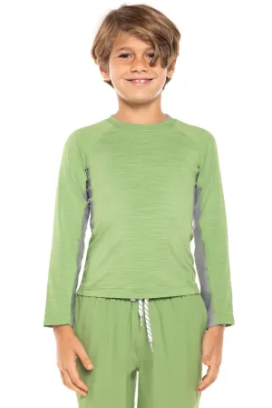 Boy's Ultimate Long Sleeve Rash Guard  |  Soft Fern