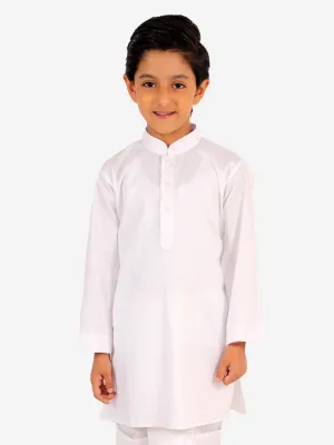 Boy's White Kurta - Vastramay Boys