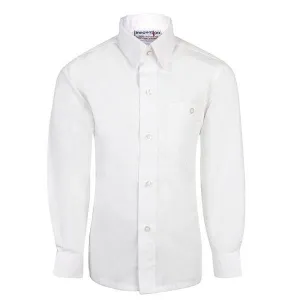 BOYS WHITE LONG SLEEVE PACKET SHIRT