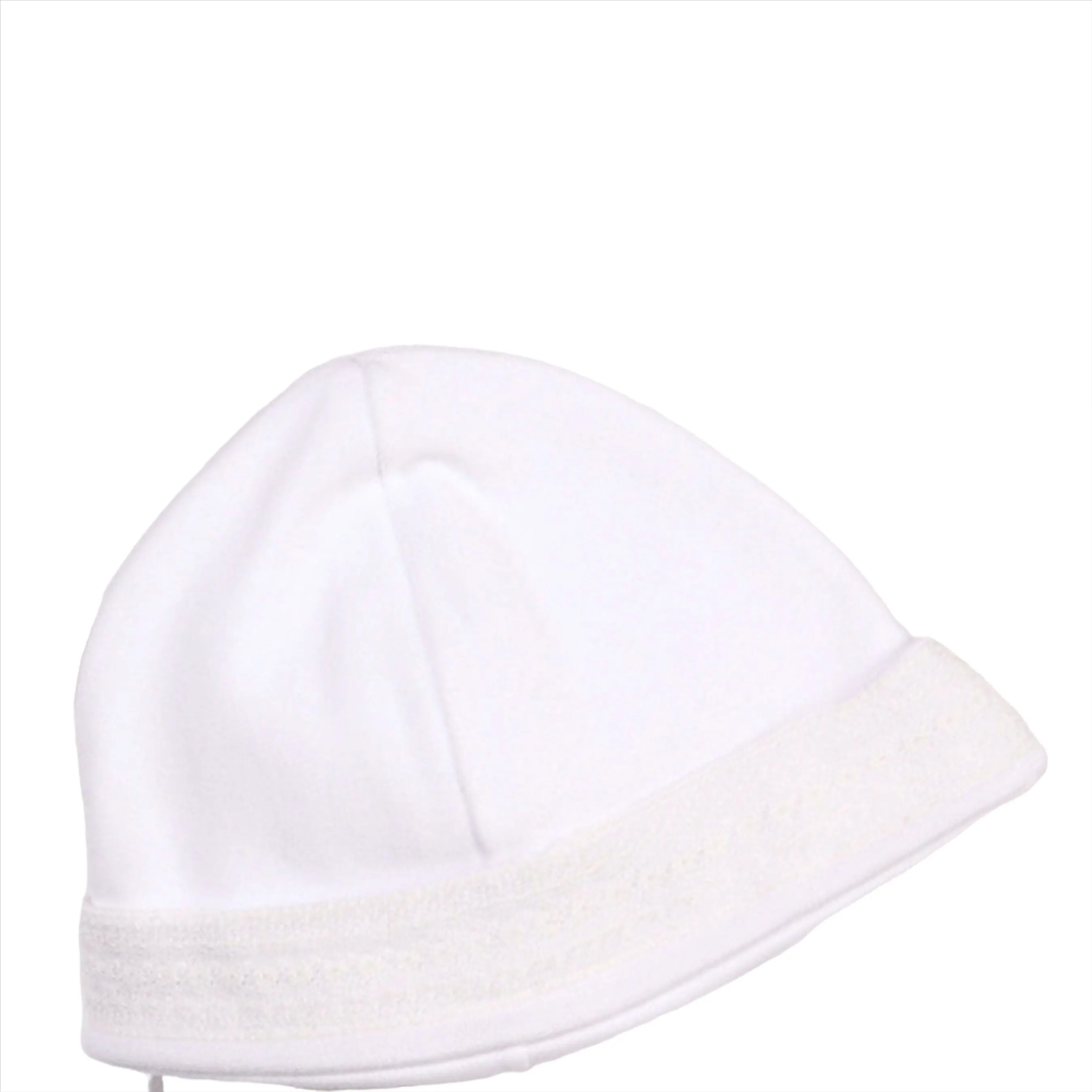 Boys White Quilted Cotton Hat