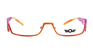 BOZ Klaxon 9024 Pink & Orange Half Rim Glasses