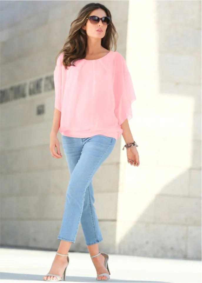 Bpc Selection distressed blouse, pink