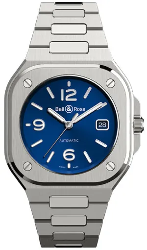 BR Watch BR 5 Auto Blue Steel Bracelet