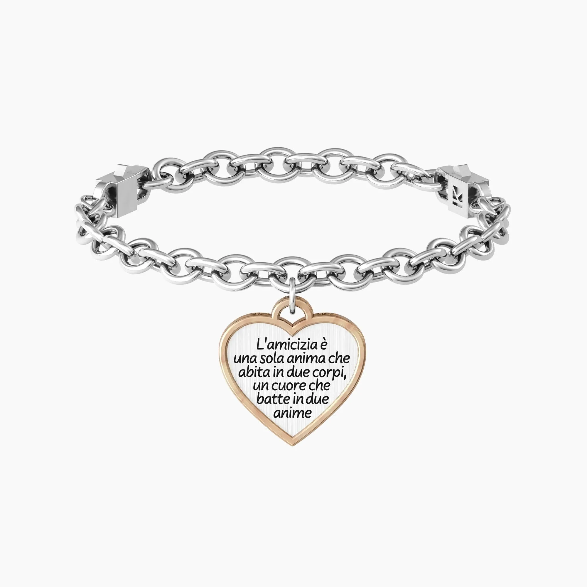 Bracciale a catena con ciondolo a cuore e frase amicizia - CUORE | FRIENDS - 732080