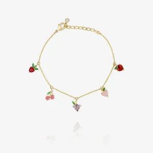 Bracciale con frutti colorati in zirconi