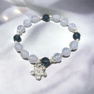 Bracelet Kit - Blue Chalcedony Flower Bracelet