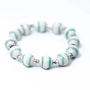 Bracelet - Mint/White Stripe