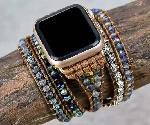 Bracelet pour Apple Watch "Onyx Clair de Lune" Pour Protection