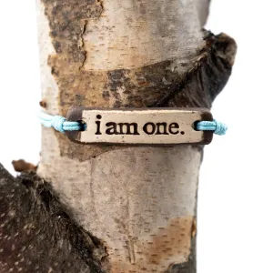 Bracelet - "i am one" MudLove Solid Light Blue