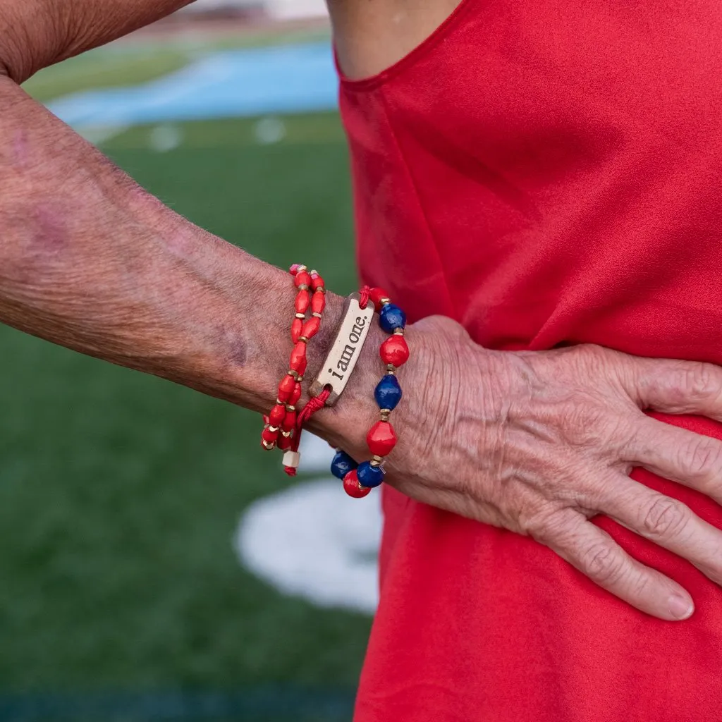 Bracelet -  Red Hot Double Wrap Solid