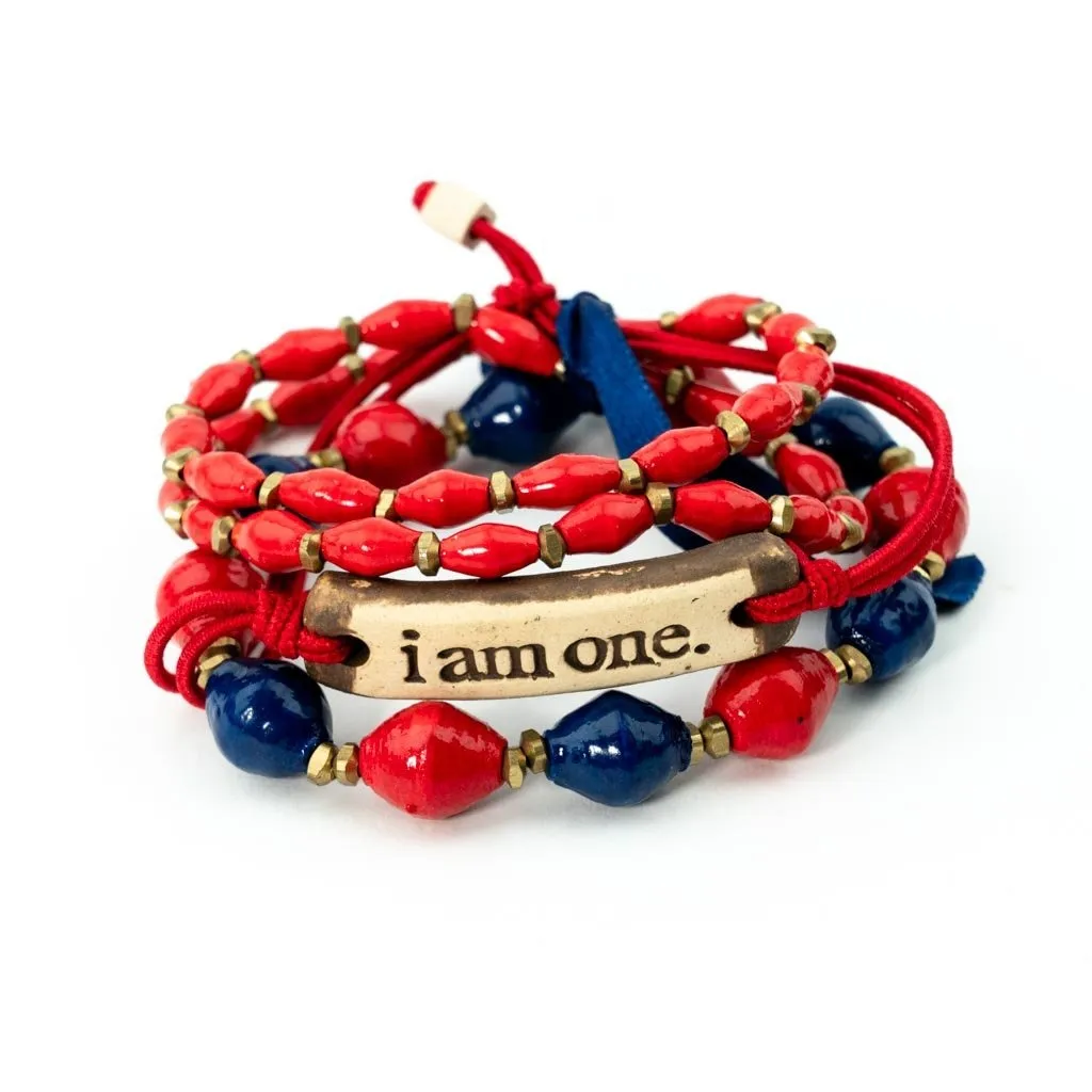 Bracelet -  Red Hot Double Wrap Solid