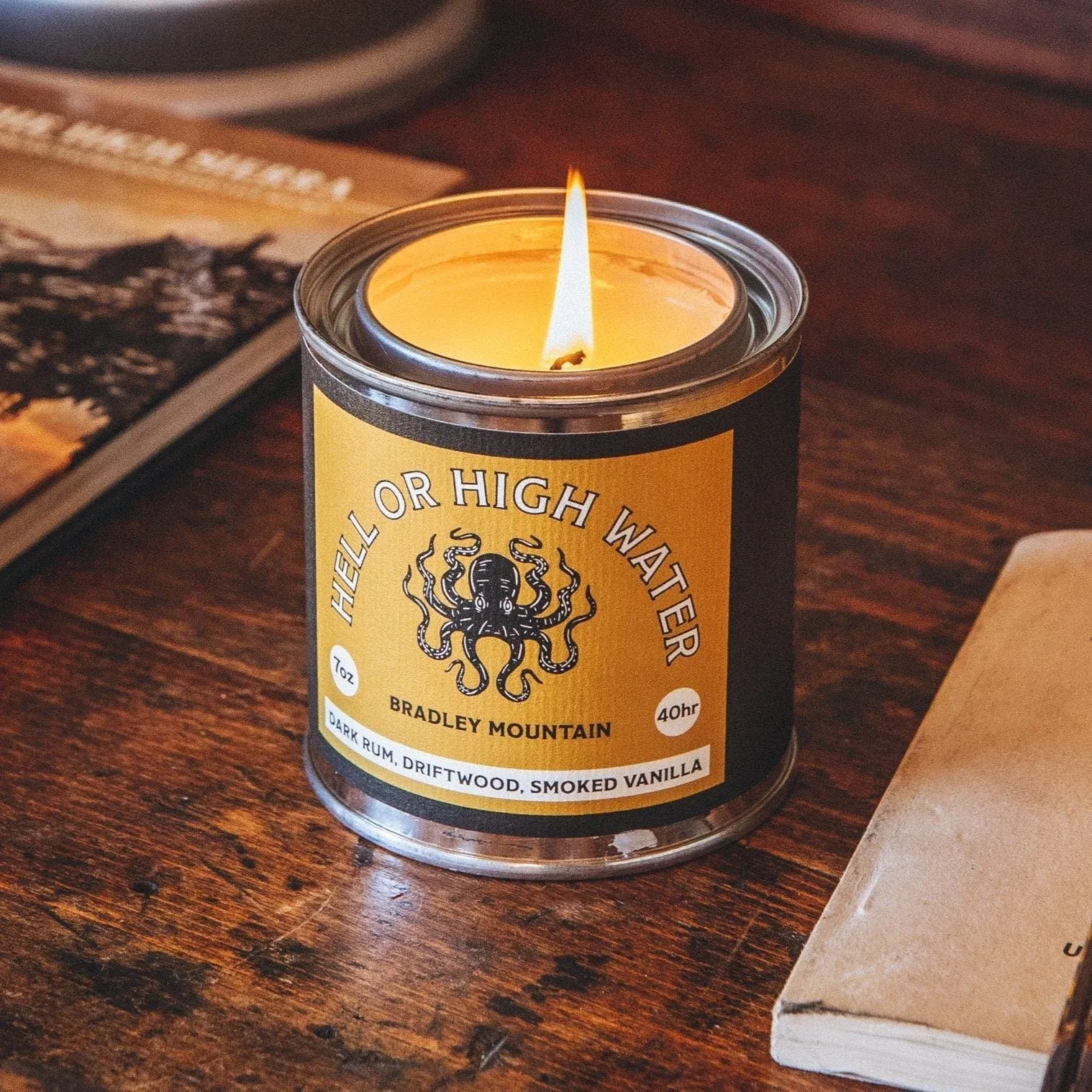 Bradley Mountain Hell Or High Water Dark Rum, Driftwood & Smoked Vanilla Candle