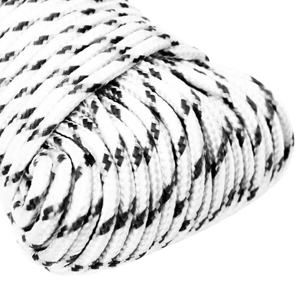 Braided Boat Rope White 5 mmx250 m Polyester