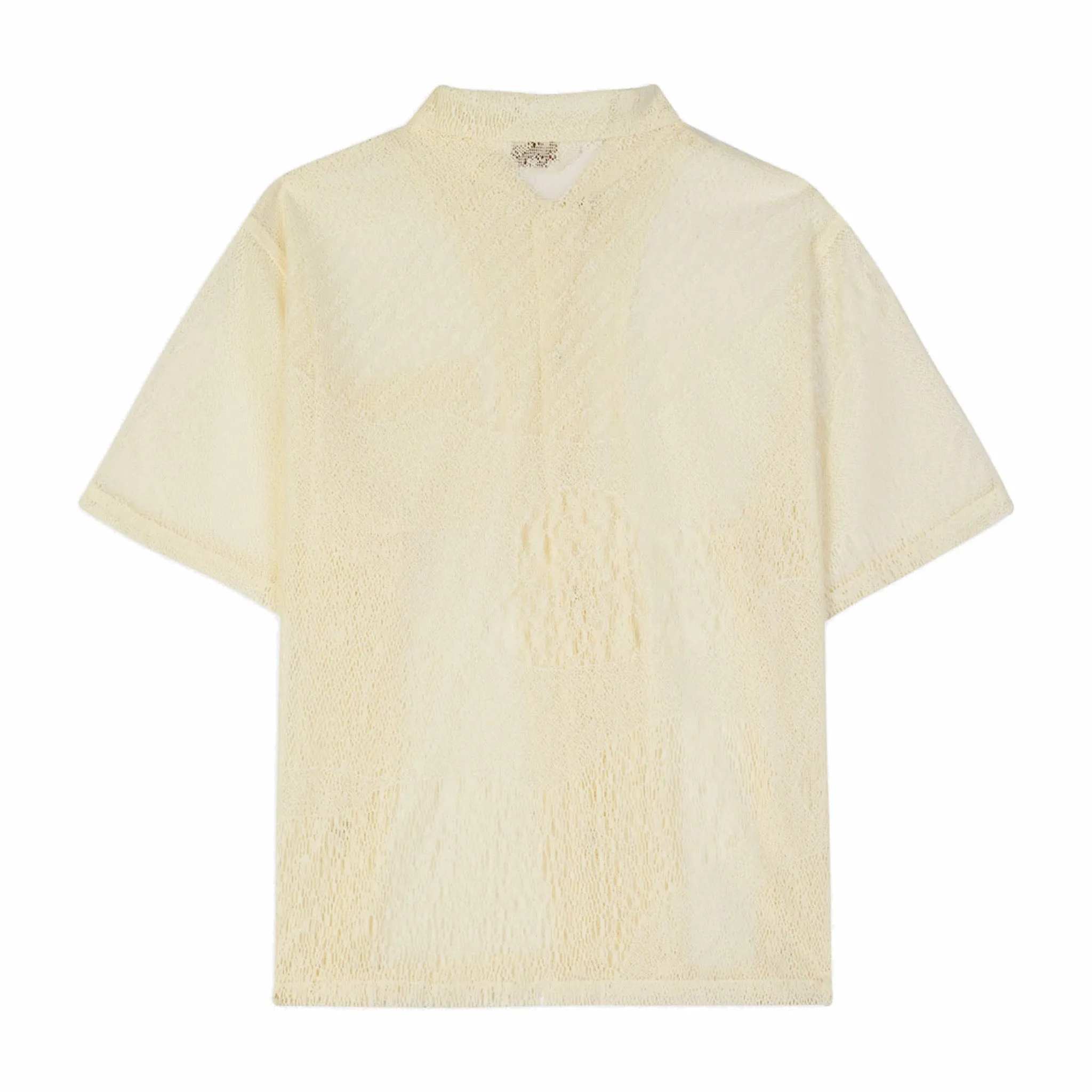 Brain Dead Engineered Mesh Short Sleeve Button Up (Natural)