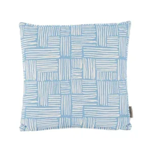 Bramblecrest 45cm Sky Blue Wicker Square Scatter Cushion