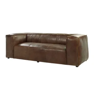 Brancaster - Grain Leather Sofa - Brown