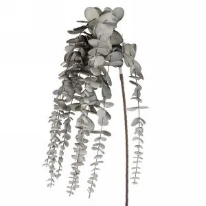 Branche de feuilles pendantes artificielles 48 po bleu gris