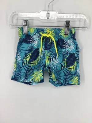 brandless Child Size 3-6 Months Blue Tropical Swimwear - boys