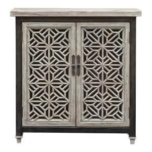 Branwen Aged White Accent Cabinet