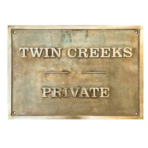 Brass Address Plaque Plate BADP2801