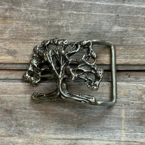 Brass Baobab Tree Indiana Metal Craft Belt Buckle