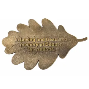 Brass Leaf Design Plaque Plate BLDP01