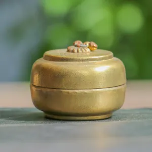 Brass Small Trinket Box | Golden