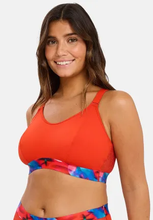 Brassière de sport Kalidiatou N. Rouge & Imprimé