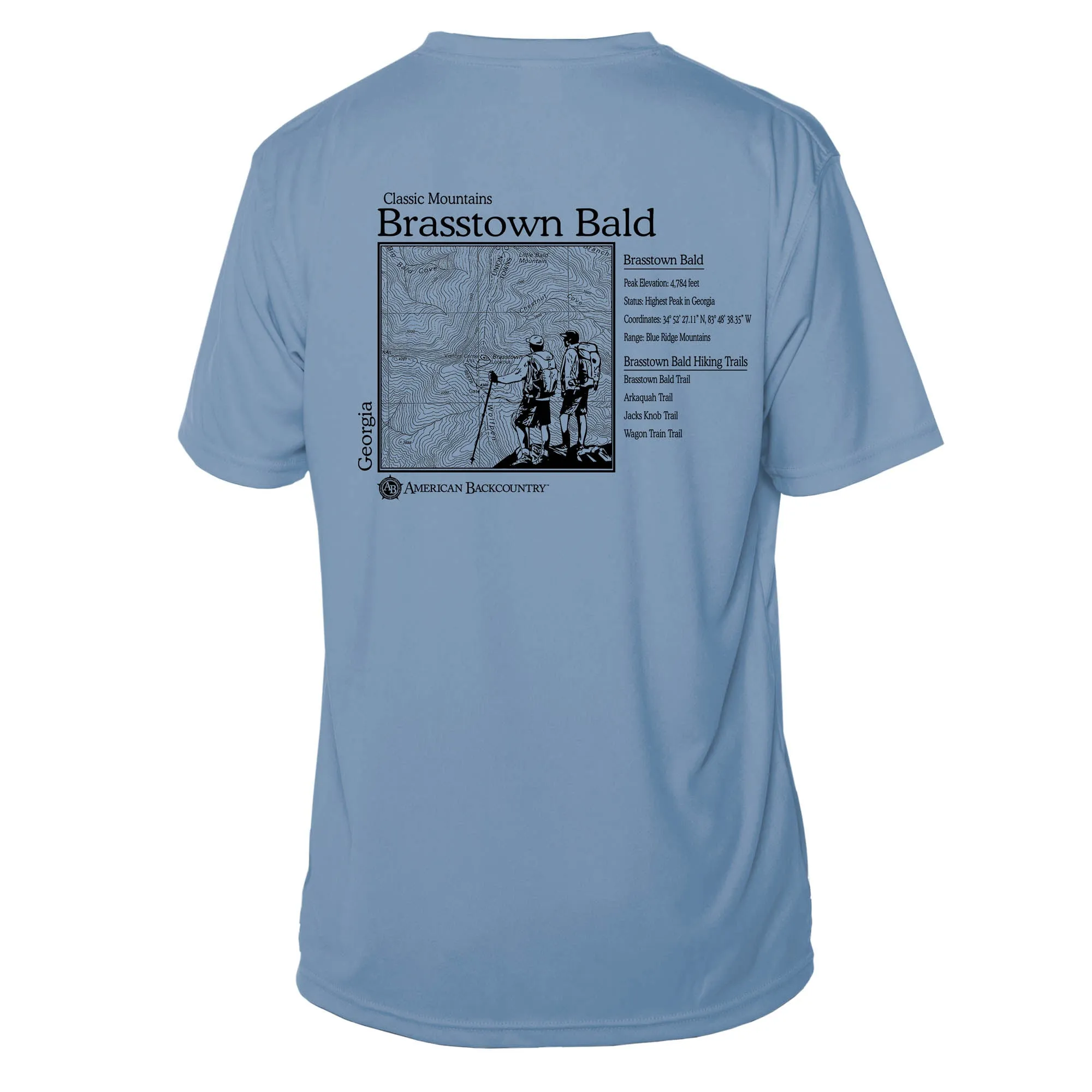 Brasstown Bald Classic Mountain Short Sleeve Microfiber Men's T-Shirt