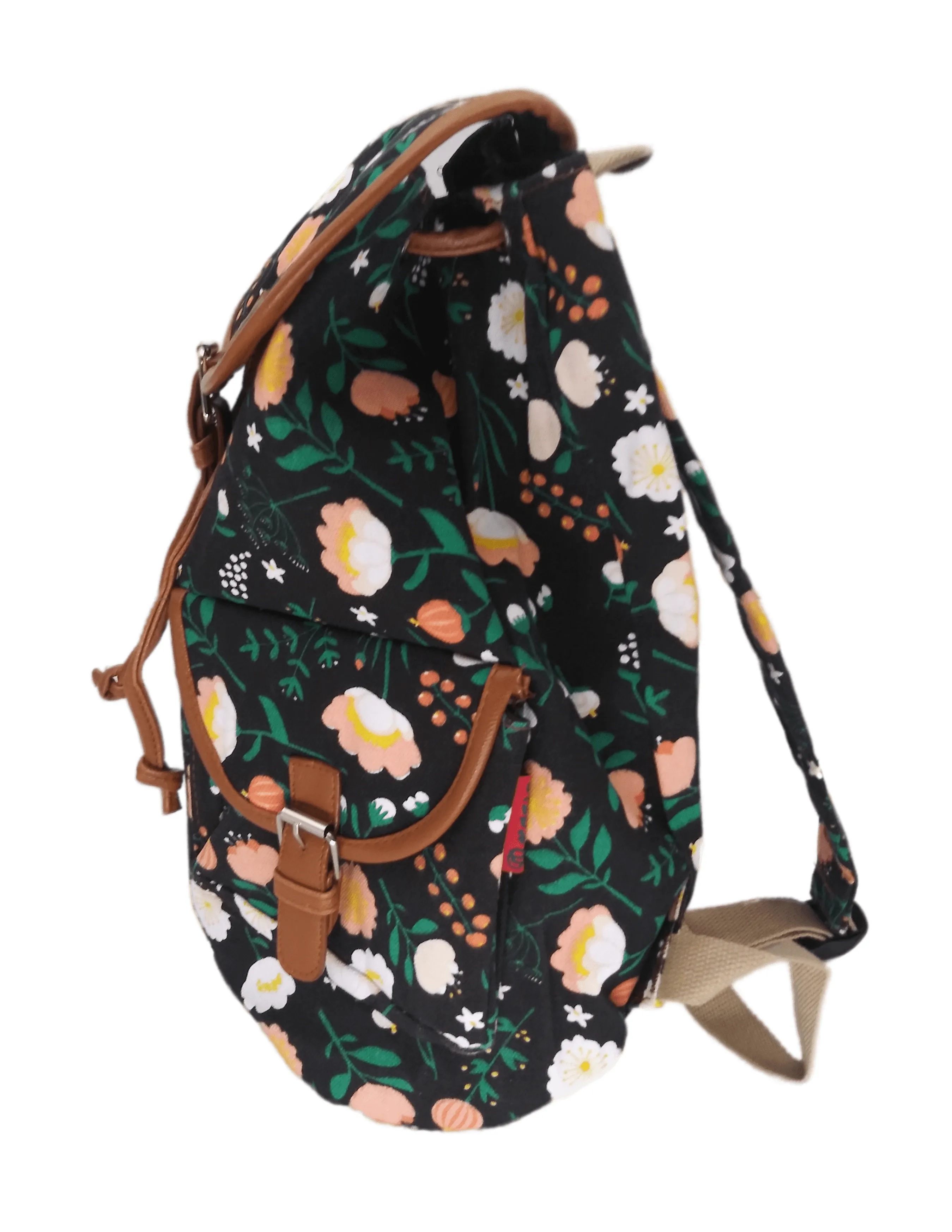 Bravo! Backpack Rucksack Drawstring (Daisy, Black 2)