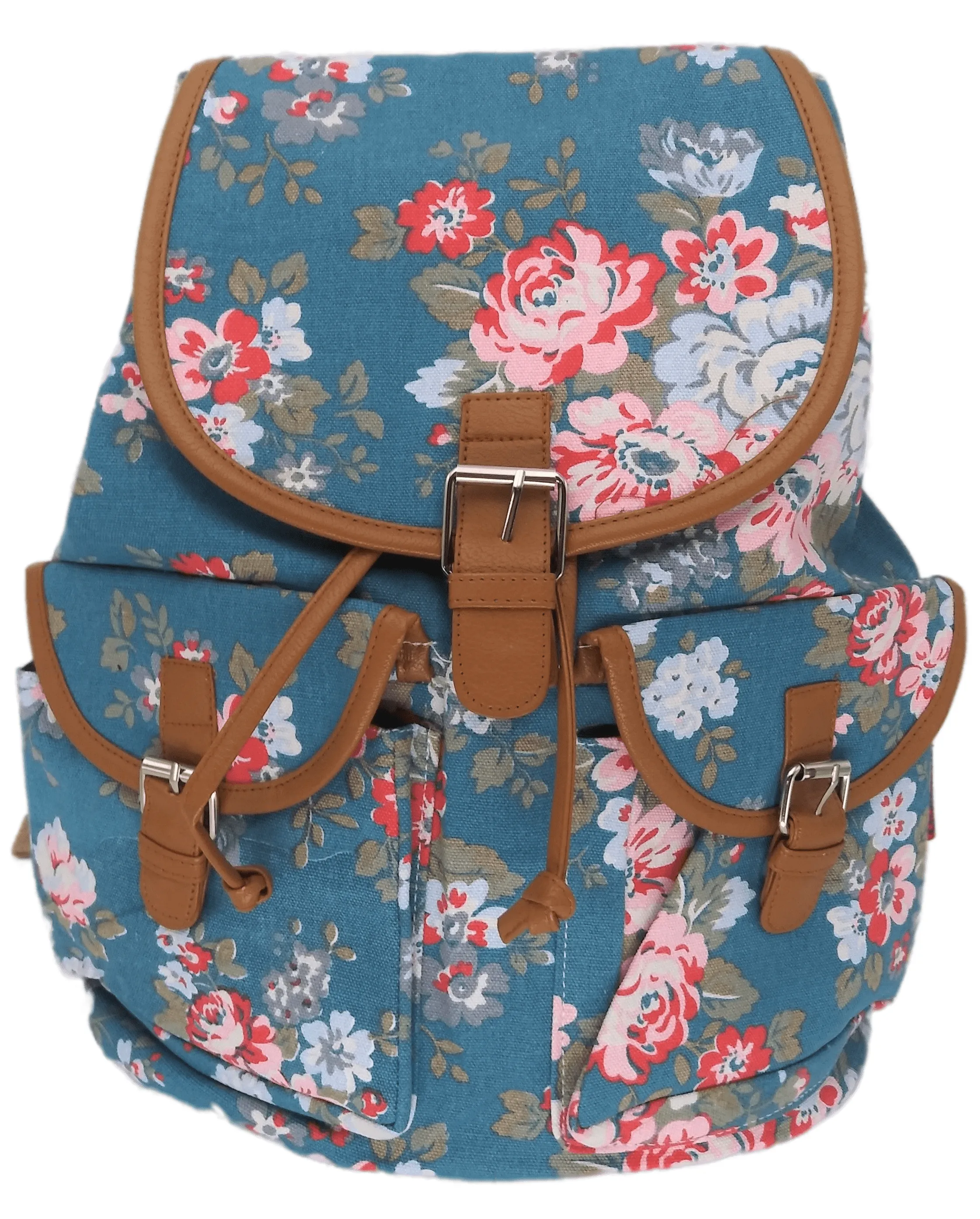 Bravo! Backpack Rucksack Drawstring (Gerbera, Blue)