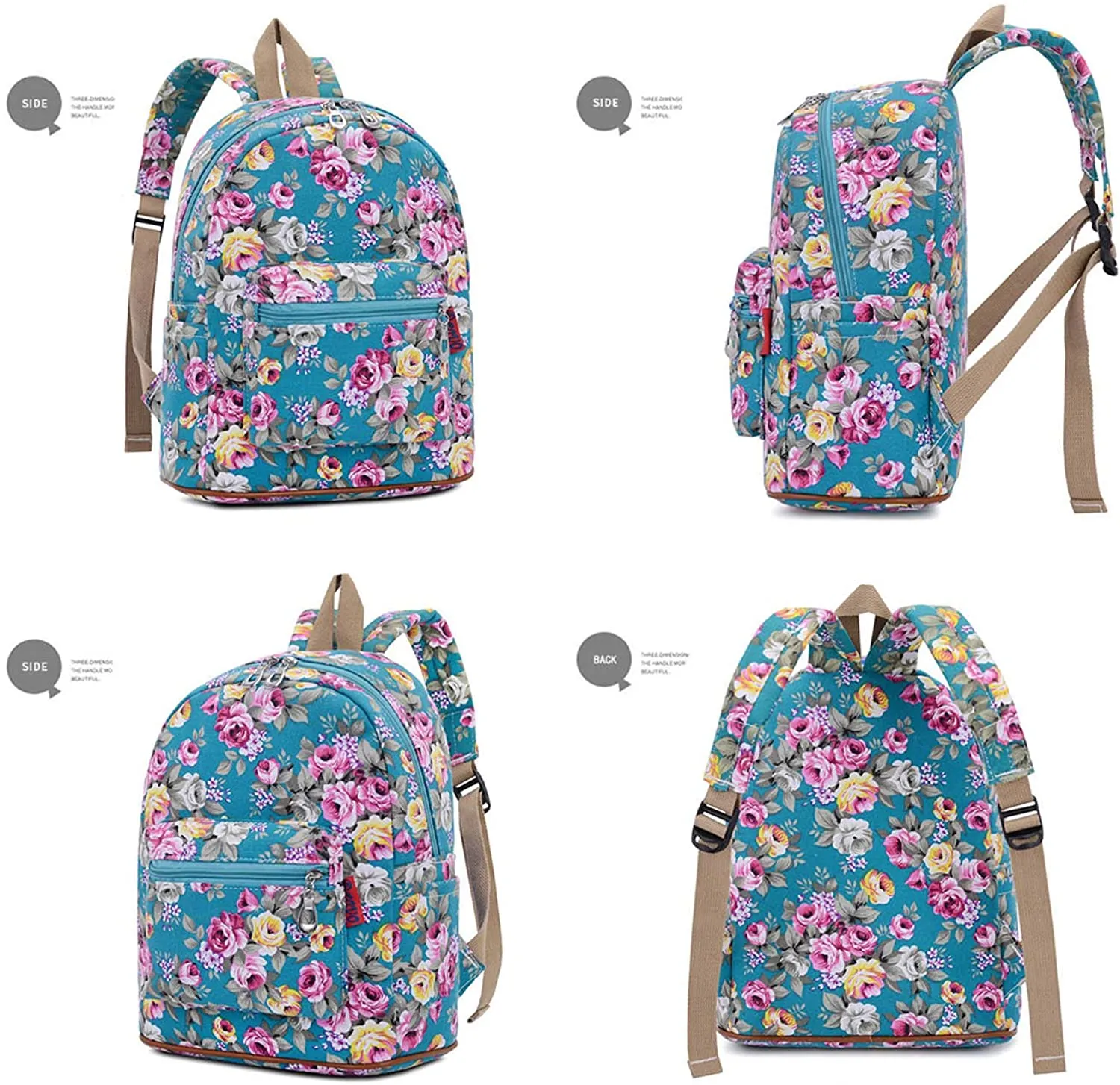 Bravo Floral Small (12 Inch) School Backpack - Floral Red