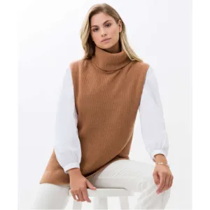 Brax Ella Short Sleeved Roll Neck Jumper 33-2958 Vikunja