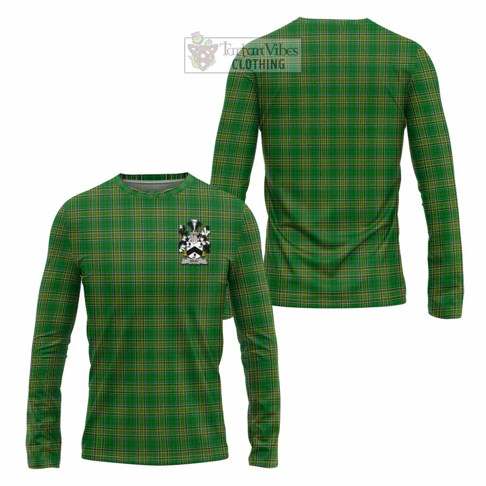 Bray Irish Clan Tartan Long Sleeve T-Shirt with Coat of Arms