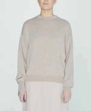 Brazeau Tricot Slouchy Rosegold Cashmere Crew Sweater